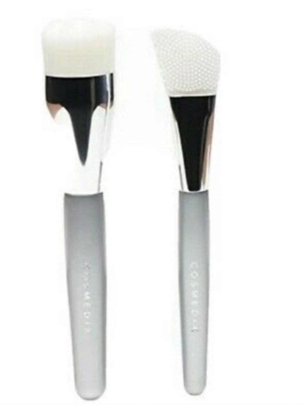 COSMEDIX set of 2 Cleansing Brushes Silver NEW $26